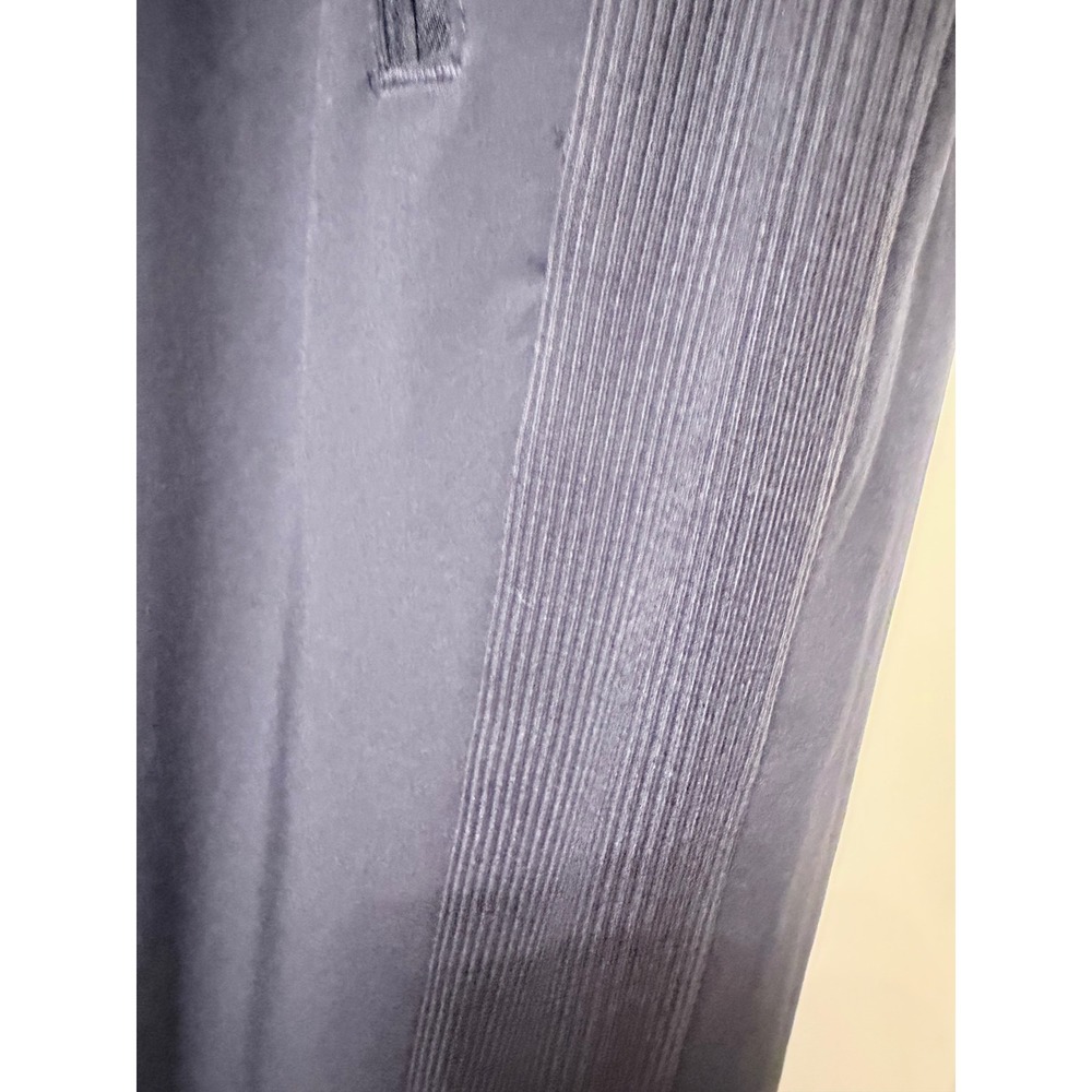 Chicos Zenergy Navy Blue Ribbed Side Panel Ankle Pants 1.5R US 10R Zip Pockets - Picture 6 of 9